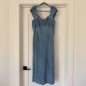GAP Light Blue Denim Midi / Maxi Dress